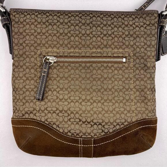 Coach Signature C Jacquard & Suede Bag - Picture 4 of 16